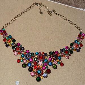Colorful Rhinestoned Necklace